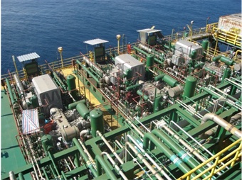 Compressor skids on FPSO