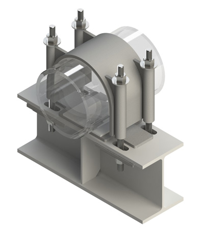 Anti-vibration thermal growth clamp 