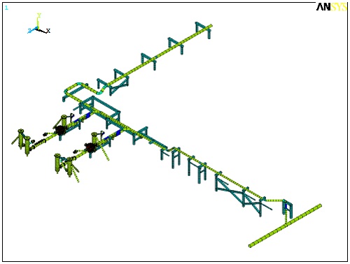 Finite Element Mechanical Model of Reciprocating Pump Piping System